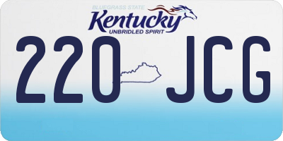 KY license plate 220JCG