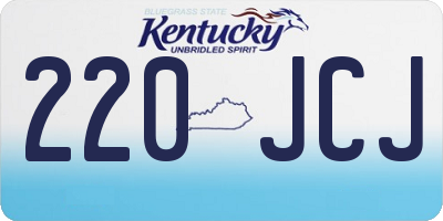 KY license plate 220JCJ