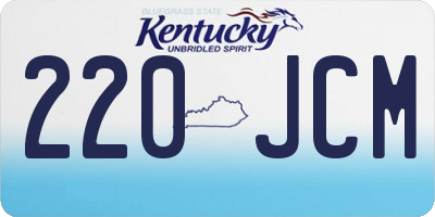 KY license plate 220JCM