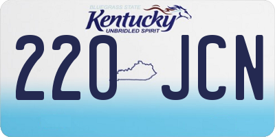 KY license plate 220JCN