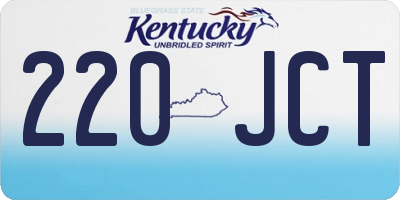 KY license plate 220JCT