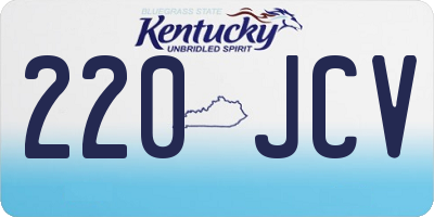 KY license plate 220JCV