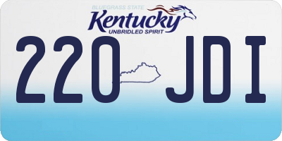 KY license plate 220JDI