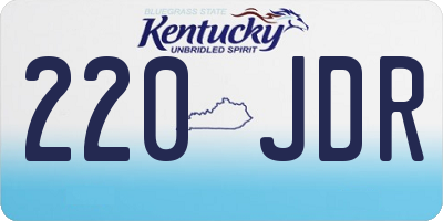 KY license plate 220JDR