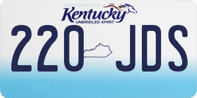 KY license plate 220JDS