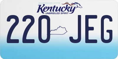 KY license plate 220JEG