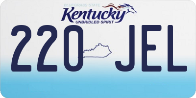 KY license plate 220JEL
