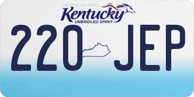 KY license plate 220JEP