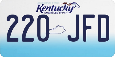 KY license plate 220JFD