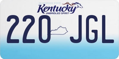 KY license plate 220JGL