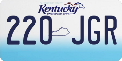 KY license plate 220JGR