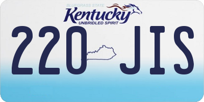 KY license plate 220JIS