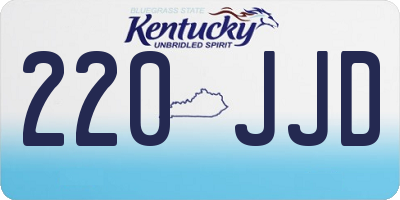 KY license plate 220JJD