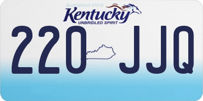 KY license plate 220JJQ