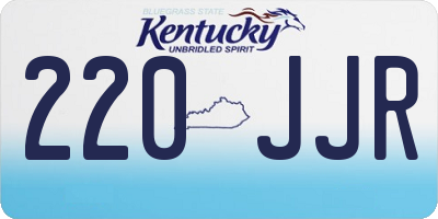 KY license plate 220JJR