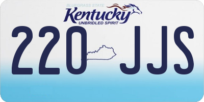 KY license plate 220JJS