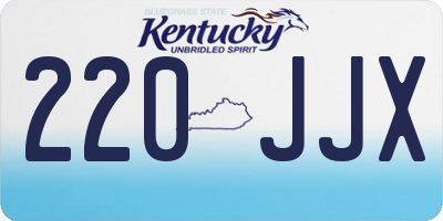 KY license plate 220JJX