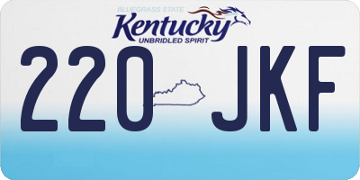 KY license plate 220JKF