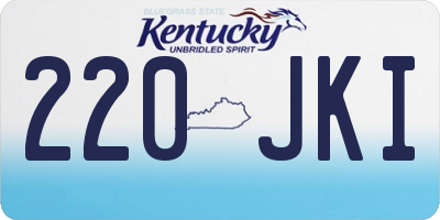KY license plate 220JKI