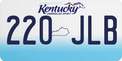 KY license plate 220JLB