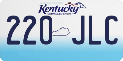 KY license plate 220JLC