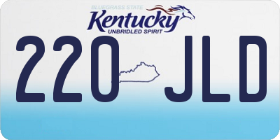 KY license plate 220JLD