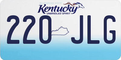 KY license plate 220JLG