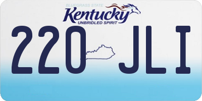 KY license plate 220JLI
