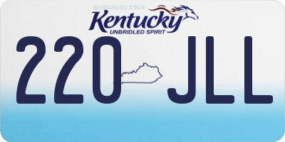 KY license plate 220JLL
