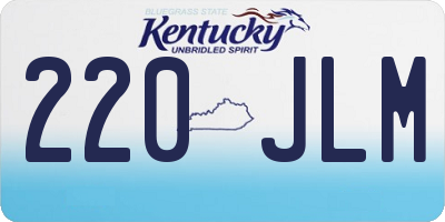 KY license plate 220JLM