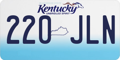 KY license plate 220JLN