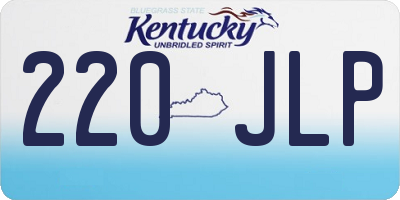 KY license plate 220JLP