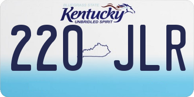 KY license plate 220JLR