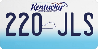 KY license plate 220JLS