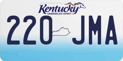 KY license plate 220JMA