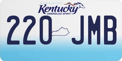 KY license plate 220JMB