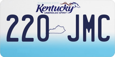 KY license plate 220JMC