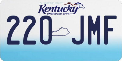 KY license plate 220JMF