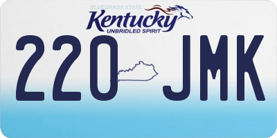 KY license plate 220JMK