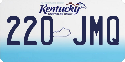 KY license plate 220JMQ