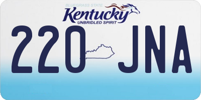 KY license plate 220JNA