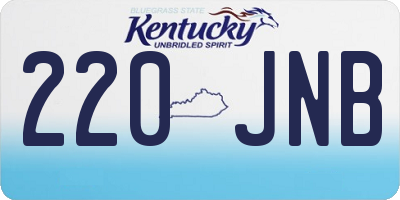 KY license plate 220JNB