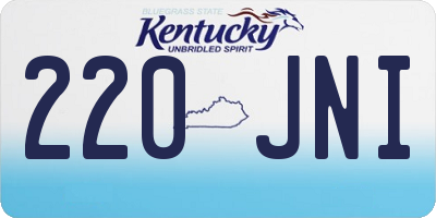 KY license plate 220JNI