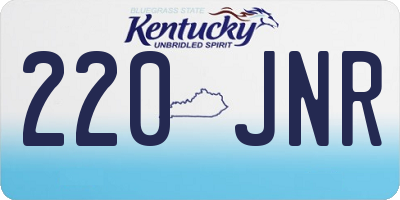 KY license plate 220JNR