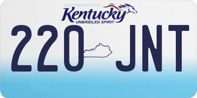 KY license plate 220JNT