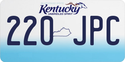KY license plate 220JPC
