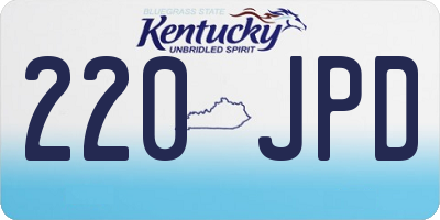 KY license plate 220JPD