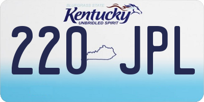 KY license plate 220JPL