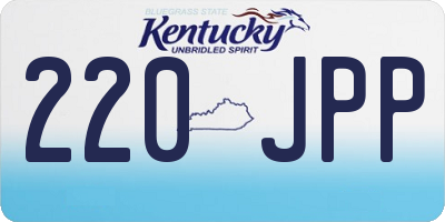 KY license plate 220JPP