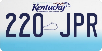 KY license plate 220JPR